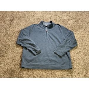 Tommy Bahama Sweater Large Blue Mens Marlin Mock Neck Pullover Casual Outdoor